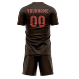 Custom Brown Copper Rose Soccer Jersey