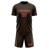 Custom Brown Copper Rose Soccer Jersey