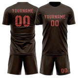 Custom Brown Copper Rose Soccer Jersey