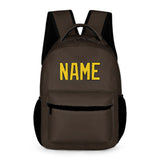 Custom Brown Gold Kids Backpack