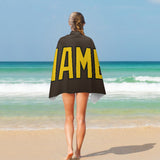 Custom Brown Gold Beach Towel