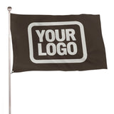 Custom Brown White Flag