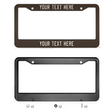 Custom Brown White License Plate Frame