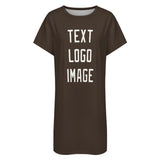 Custom Brown White Nachthemd