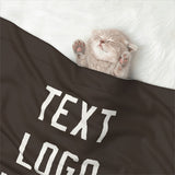 Custom Brown White Pet Blanket