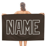 Custom Brown Brown Beach Towel