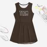 Custom Brown Brown Cheerleader Dress