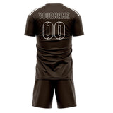 Custom Brown Brown Soccer Jersey