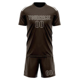 Custom Brown Brown Soccer Jersey