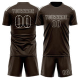 Custom Brown Brown Soccer Jersey