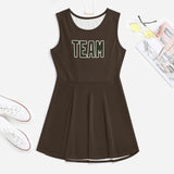 Custom Brown Olive Cheerleader Dress
