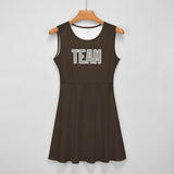Custom Brown Gray Cheerleader Dress