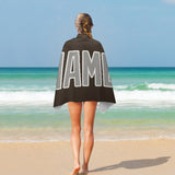 Custom Brown Gray Beach Towel