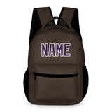 Custom Brown Purple Kids Backpack