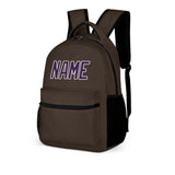 Custom Brown Purple Kids Backpack