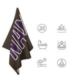Custom Brown Purple Beach Towel