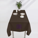 Custom Brown White Square Table Cloth
