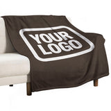 Custom Brown White Blanket