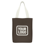 Custom Brown Purple Canvas Tote Bag