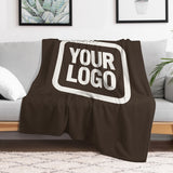 Custom Brown White Blanket