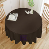 Custom Brown Purple Round Table Cloth