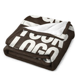 Custom Brown White Blanket