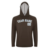 Custom Brown Light Blue UV-Hoodie