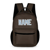 Custom Brown Light Blue Kids Backpack