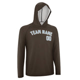 Custom Brown Light Blue UV-Hoodie