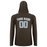 Custom Brown Light Blue UV-Hoodie