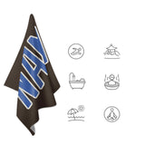 Custom Brown Sky Blue Beach Towel