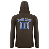 Custom Brown Sky Blue UV-Hoodie