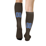 Custom Brown Sky Blue Knee-High Sock