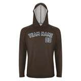 Custom Brown Blue UV-Hoodie