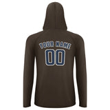 Custom Brown Blue UV-Hoodie