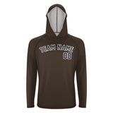 Custom Brown Navy UV-Hoodie