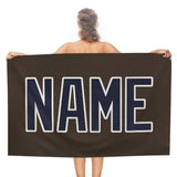 Custom Brown Navy Beach Towel