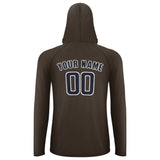 Custom Brown Navy UV-Hoodie