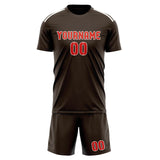Custom Brown Orange Red Soccer Jersey