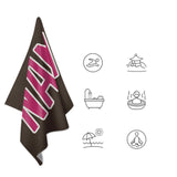 Custom Brown Pink Beach Towel