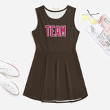 Custom Brown Pink Cheerleader Dress