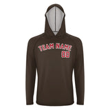 Custom Brown Red UV-Hoodie