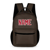 Custom Brown Red Kids Backpack
