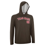 Custom Brown Red UV-Hoodie
