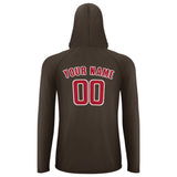 Custom Brown Red UV-Hoodie