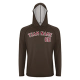 Custom Brown Crimson Red UV-Hoodie