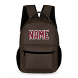 Custom Brown Crimson Red Kids Backpack