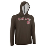 Custom Brown Crimson Red UV-Hoodie