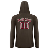 Custom Brown Crimson Red UV-Hoodie