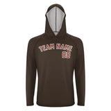 Custom Brown Coral Red UV-Hoodie